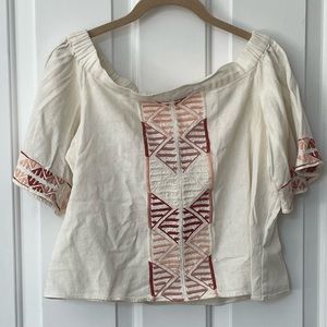 Piper by Townsen Off the Shoulder Embroidered Top